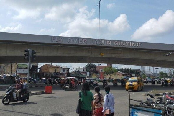 kondisi-jalanan-usai-seorang-anggota-ditsamapta-polda-sumut